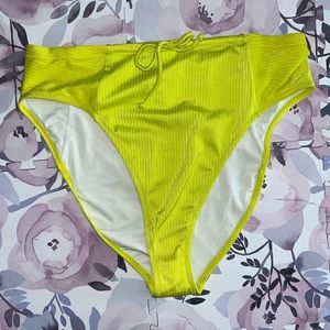 NEVER BEEN WORN High waisted ribbed bikini bottom!!!!
